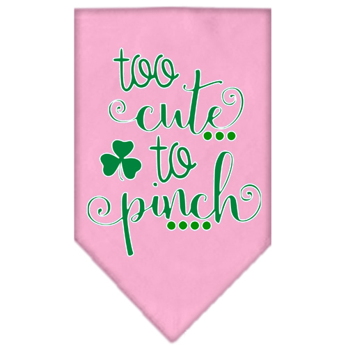 Too Cute to Pinch Screen Print Bandana Light Pink Large